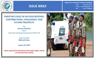 Issue Brief on “Pakistan's Role in UN Peacekeeping: Contributions