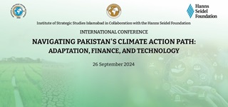 کرٹن ریزر : آئی ایس ایس آئی اور ہنس سیڈیل فاؤنڈیشن پاکستان (ایچ ایس ایف) ” پاکستان کے موسمیاتی عمل کا راستہ: موافقت، مالیات، اور ٹیکنالوجی” پر بین الاقوامی کانفرنس کی میزبانی کریں گے