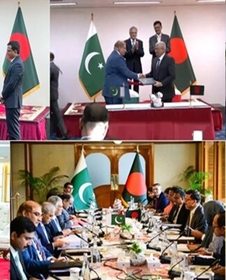 پریس ریلیز: آئی ایس ایس آئی اور بنگلہ دیش انسٹی ٹیوٹ آف انٹرنیشنل اسٹریٹجک اسٹڈیز نے نائب وزیراعظم اور وزیر خارجہ اسحاق ڈار کے ڈھاکہ کے دورے کے دوران تعاون پر ممفاہمت کی ایک یادداشت (ایم او یو) پر دستخط کیے ۔
