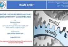 Issue Brief on “Middle East Crisis and Pakistan’s Energy Security Vulnerabilities”