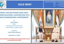 Issue Brief on “India–UAE Relations Since 2023: From Bilateral Cooperation to a Multidimensional Partnership”