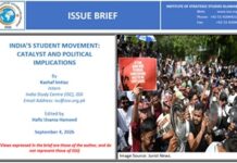 Issue Brief on “India’s Student Movement: Catalyst and Political Implications”