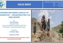 Issue Brief on “Children and Armed Conflict in Afghanistan — Deconstructing the UNSG Report”